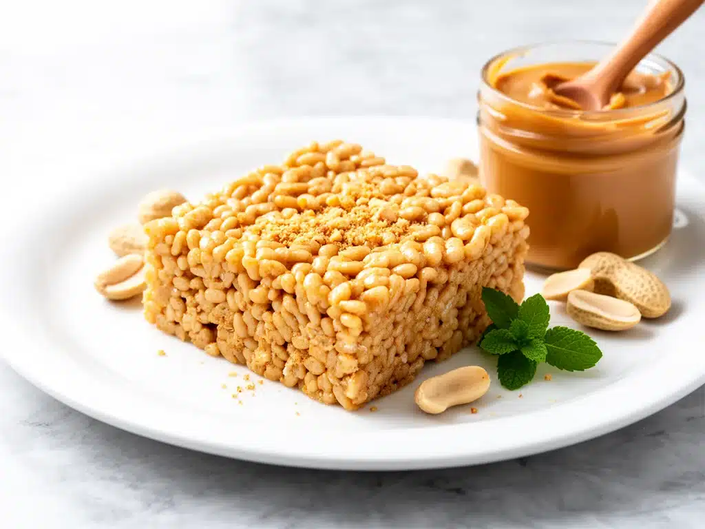 Home 3 Back-to-School No-Bake Rice Krispie Peanut Butter Bars - featured image