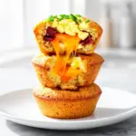 bacon cheddar egg breakfast muffins - featured image