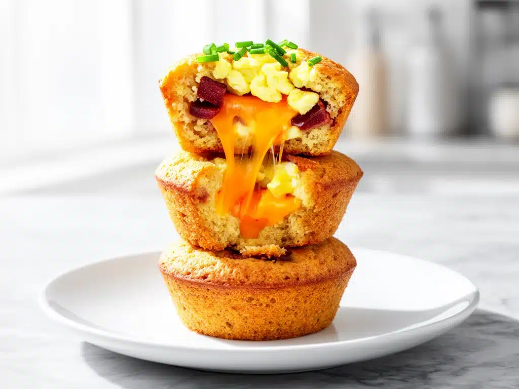 Home 2 bacon cheddar egg breakfast muffins - featured image
