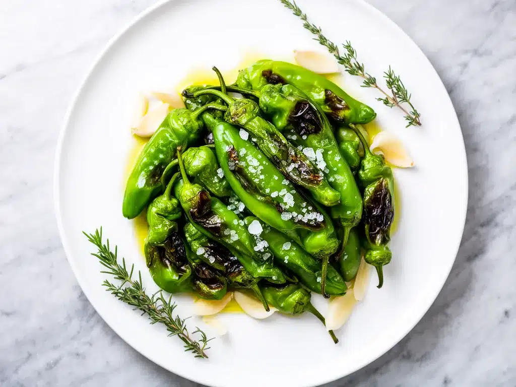 Blistered Shishito Peppers: 5-Min Easy Garlic Recipe 4 blistered shishito peppers preparation steps