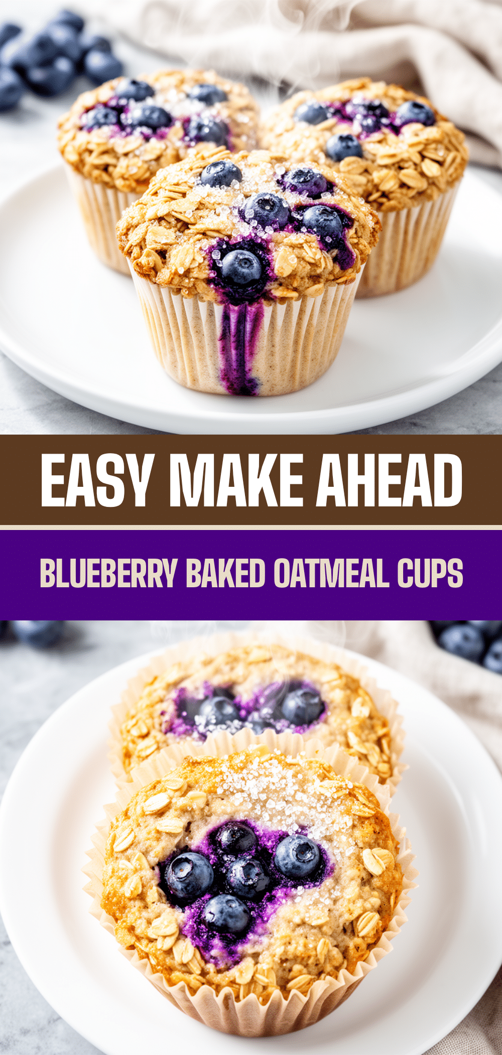 Make-Ahead Blueberry Baked Oatmeal Cups 5 blueberry baked oatmeal cups recipe