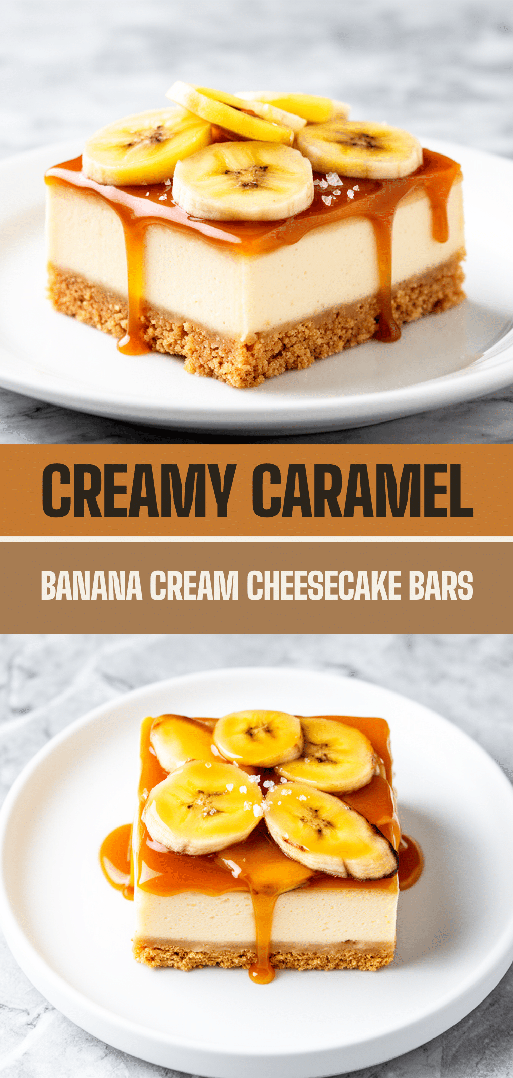 Caramel Banana Cream Cheesecake Bars: Easy 4-Ingredient Dessert 5 caramel banana cream cheesecake bars recipe