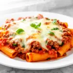 cheesy baked rigatoni - featured image