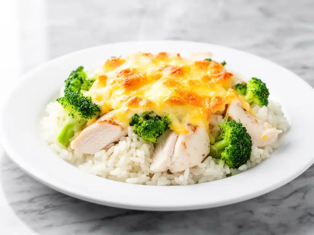 Home 2 Cheesy Chicken Broccoli Rice Casserole - featured image