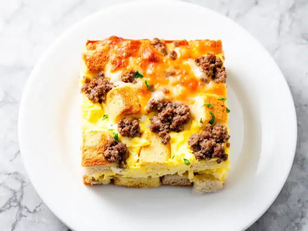Cheesy Sausage and Egg Breakfast Casserole: 5 Easy Meal Prep Tips 4 cheesy sausage and egg breakfast casserole preparation steps