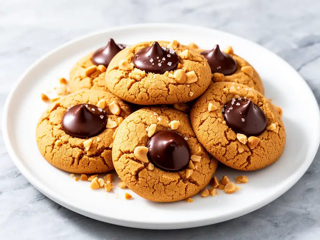 Home 1 chewy peanut butter blossom cookies - featured image