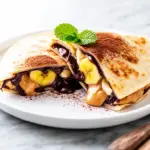 Chocolate Peanut Butter Banana Quesadillas - featured image