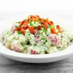 creamy bacon ranch potato salad - featured image