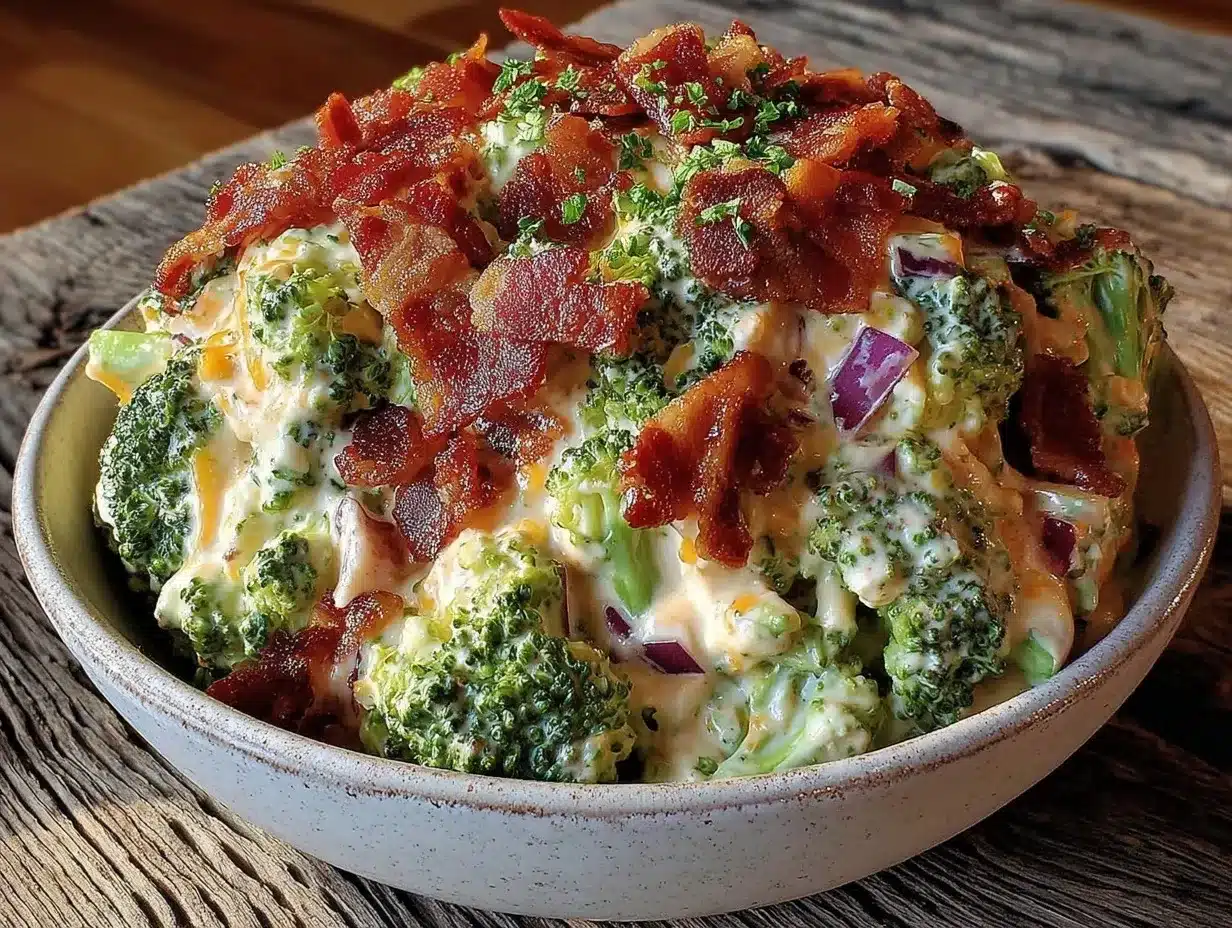 Creamy Broccoli Bacon Ranch Salad: Budget-Friendly Holiday Side 4 creamy broccoli bacon ranch salad preparation steps