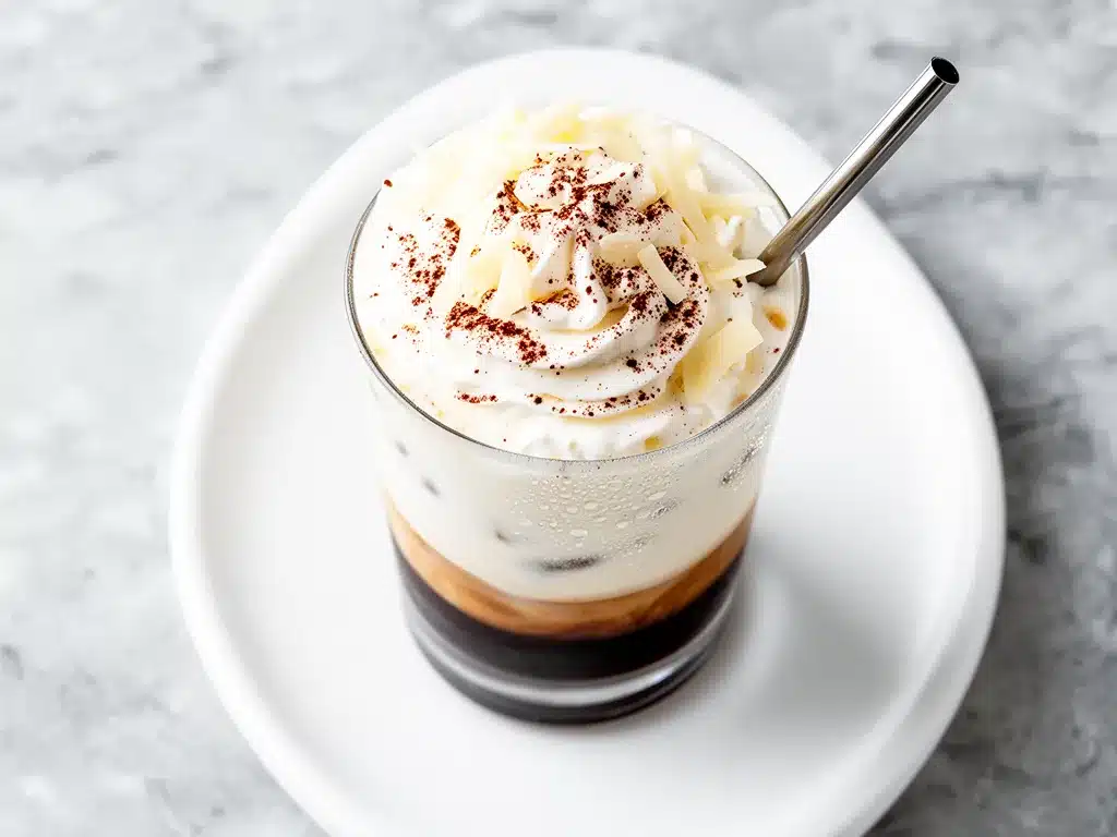 Creamy Iced White Chocolate Mocha: The Best Homemade Drink 4 creamy iced white chocolate mocha preparation steps