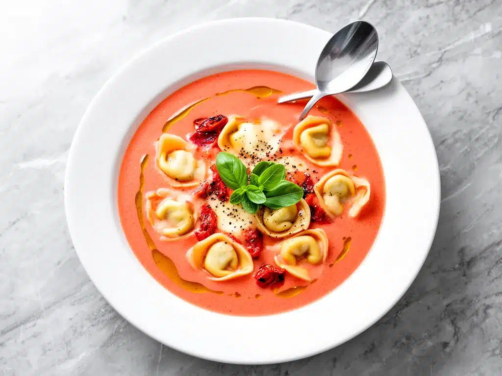 Creamy Roasted Red Pepper Tortellini Soup: Easy 30-Minute Dinner 4 creamy roasted red pepper tortellini soup preparation steps
