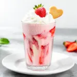 creamy strawberry cheesecake milkshake - featured image
