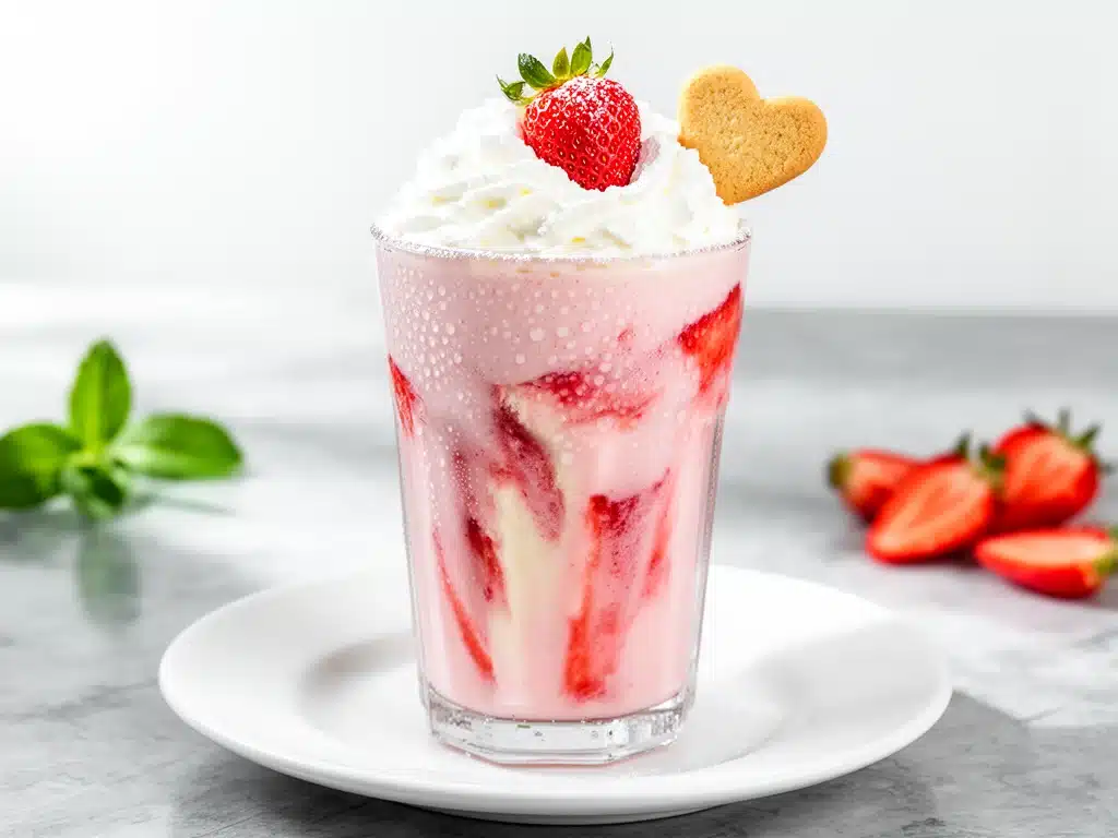 Home 1 creamy strawberry cheesecake milkshake - featured image
