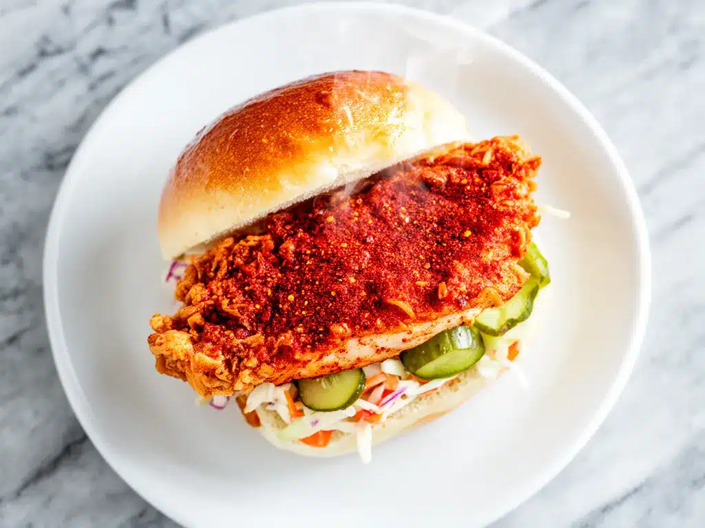 Crispy Air Fryer Nashville Hot Chicken Sandwiches: Easy Homemade 4 Crispy Air Fryer Nashville Hot Chicken Sandwiches preparation steps