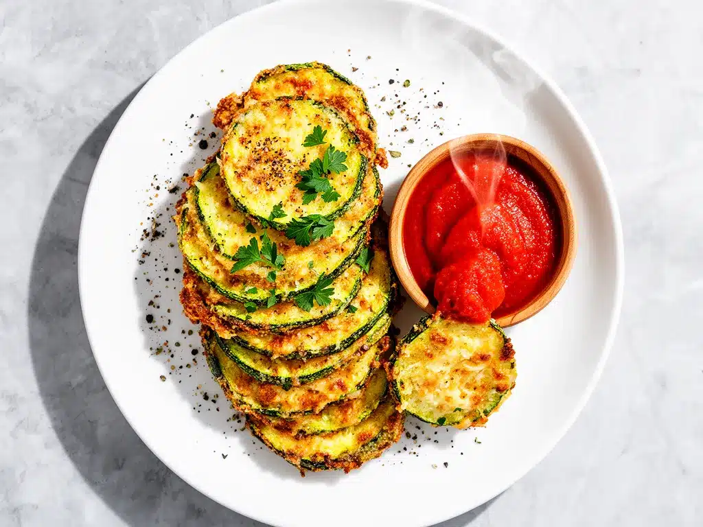 Crispy Air Fryer Zucchini Parmesan Chips: 5-Ingredient Healthy Snack 4 crispy air fryer zucchini parmesan chips preparation steps