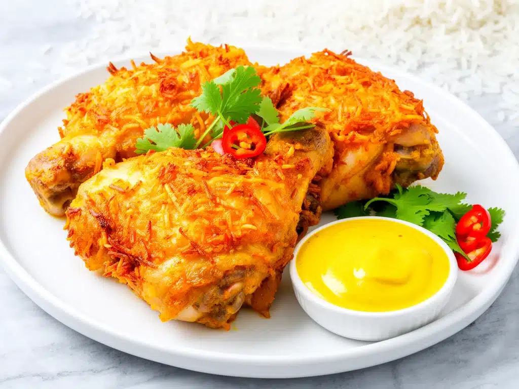 Home 2 crispy baked coconut curry chicken thighs - featured image