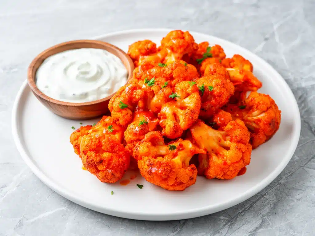 Home 3 crispy buffalo cauliflower wings - featured image