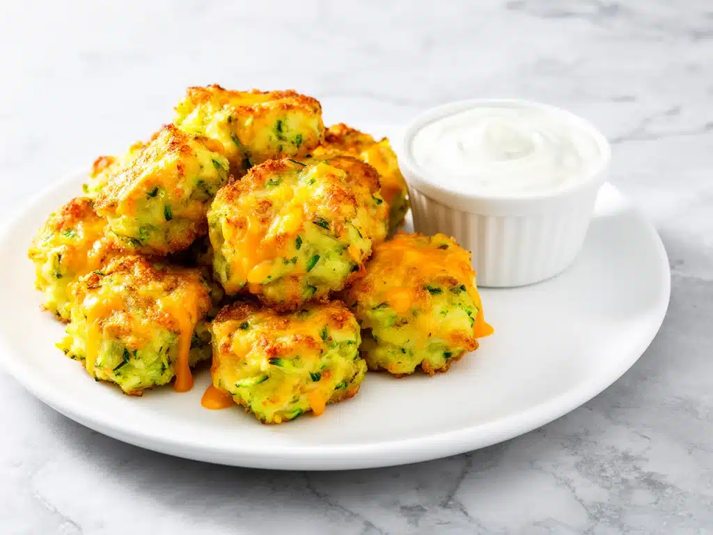 Home 2 Crispy Cheesy Zucchini Tots - featured image