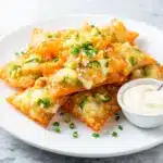 crispy jalapeno popper wontons - featured image