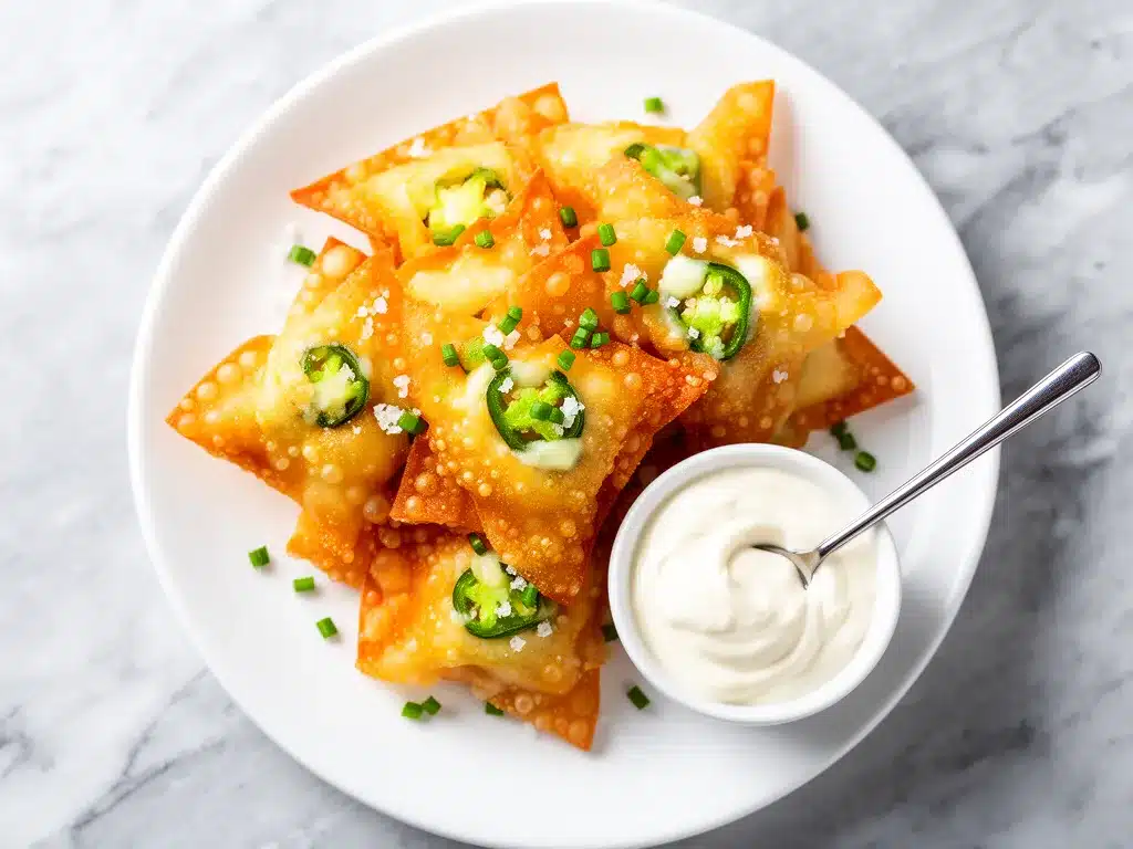 Crispy Jalapeno Popper Wontons: 15-Minute Dinner 4 crispy jalapeno popper wontons preparation steps