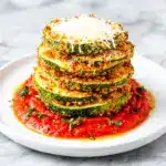 crispy parmesan zucchini rounds - featured image