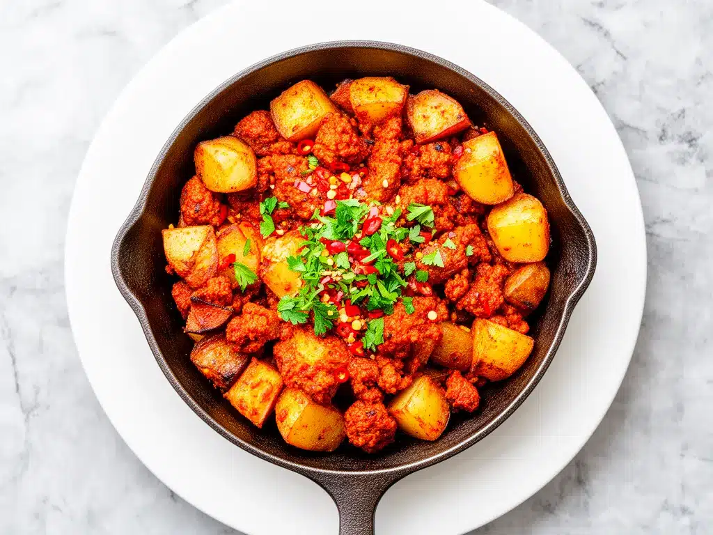 Crispy Potato and Chorizo Breakfast Skillet: Easy 20-Min Recipe 4 Crispy Potato and Chorizo Breakfast Skillet preparation steps