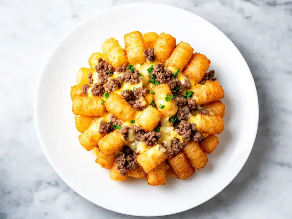 Crispy Tater Tot Breakfast Casserole with Sausage: 5 Easy Steps 4 Crispy Tater Tot Breakfast Casserole with Sausage preparation steps
