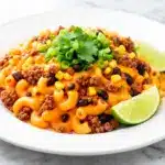 Crockpot Cheesy Taco Pasta - featured image