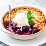 fresh plum almond crumble - featured image