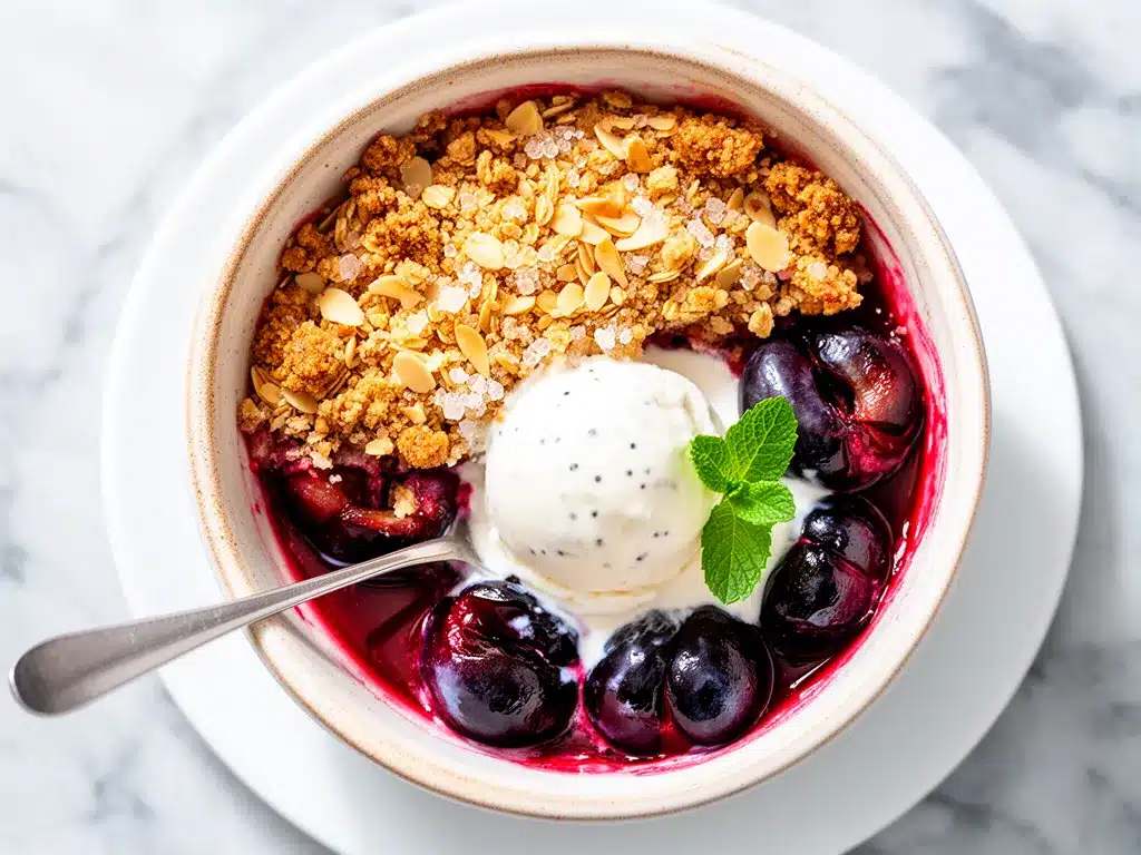 Fresh Plum Almond Crumble: Easy Summer Dessert Recipe 4 fresh plum almond crumble preparation steps