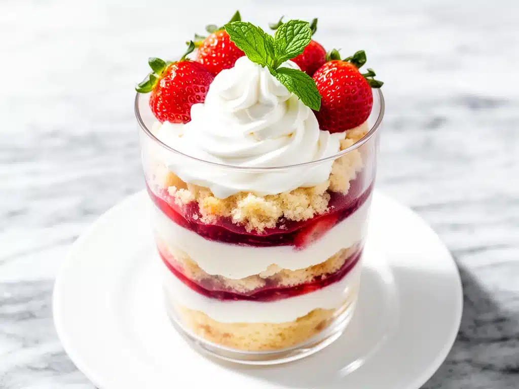 fresh strawberry cheesecake trifle - featured image