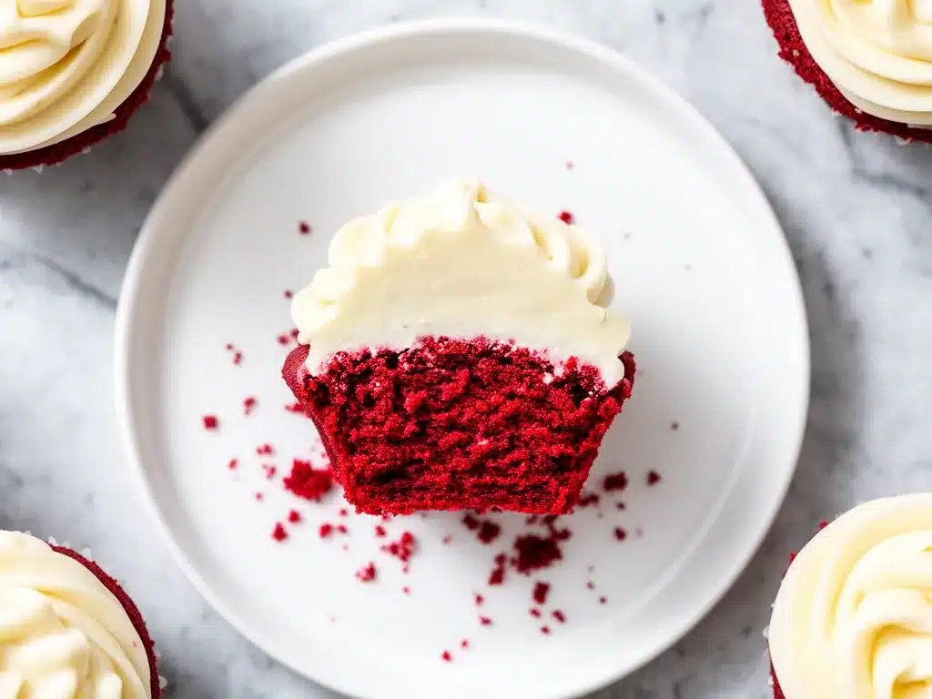 Frosted Red Velvet Cupcakes: 10 Easy Cream Cheese Swirls 4 frosted red velvet cupcakes preparation steps