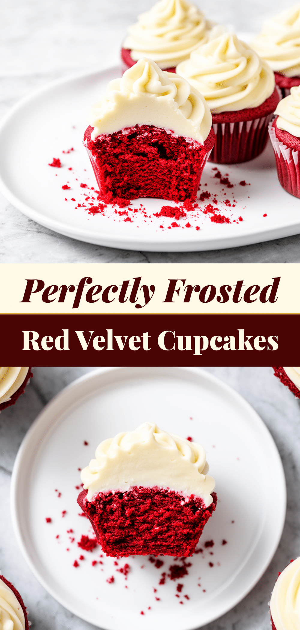 Frosted Red Velvet Cupcakes: 10 Easy Cream Cheese Swirls 5 frosted red velvet cupcakes recipe