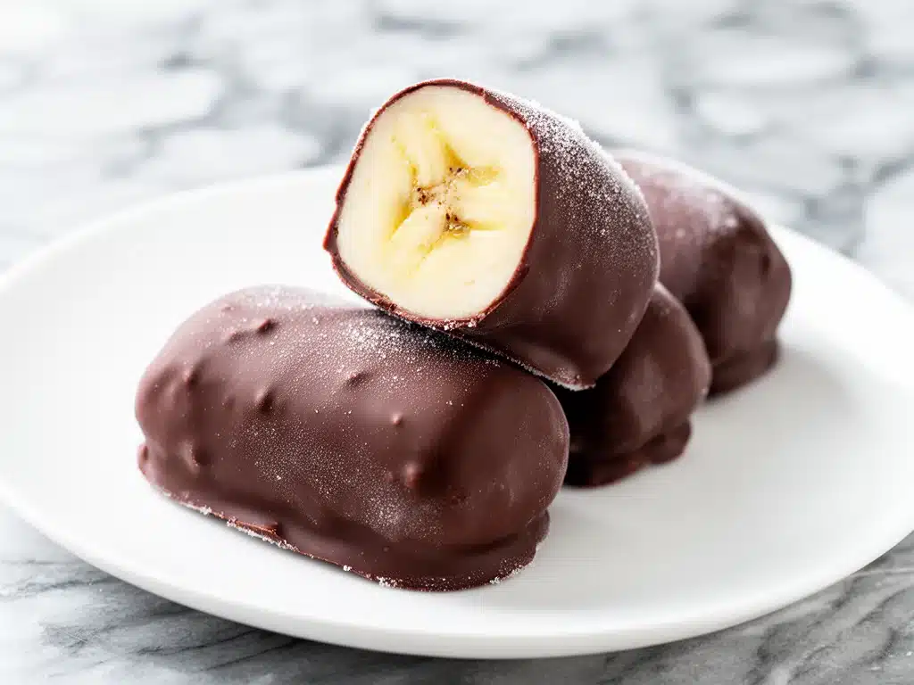 frozen chocolate banana bites - featured image