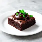 fudgy mint chocolate brownies - featured image