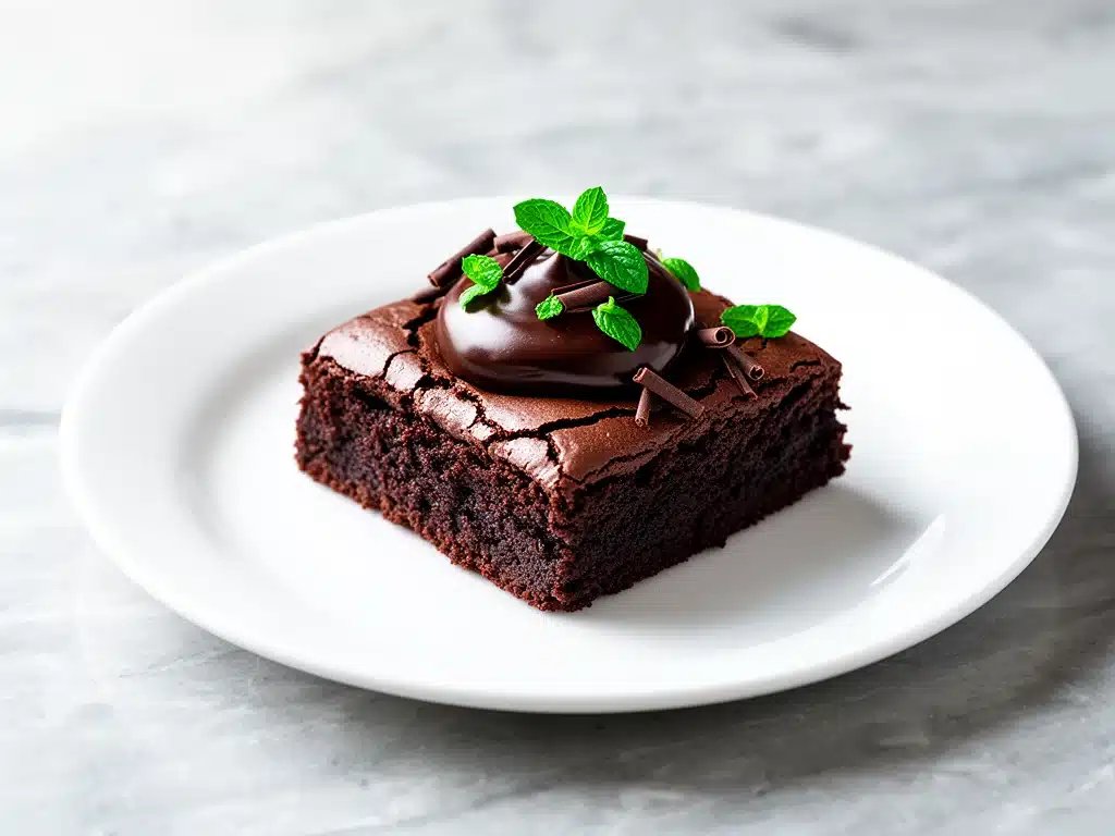 fudgy mint chocolate brownies - featured image