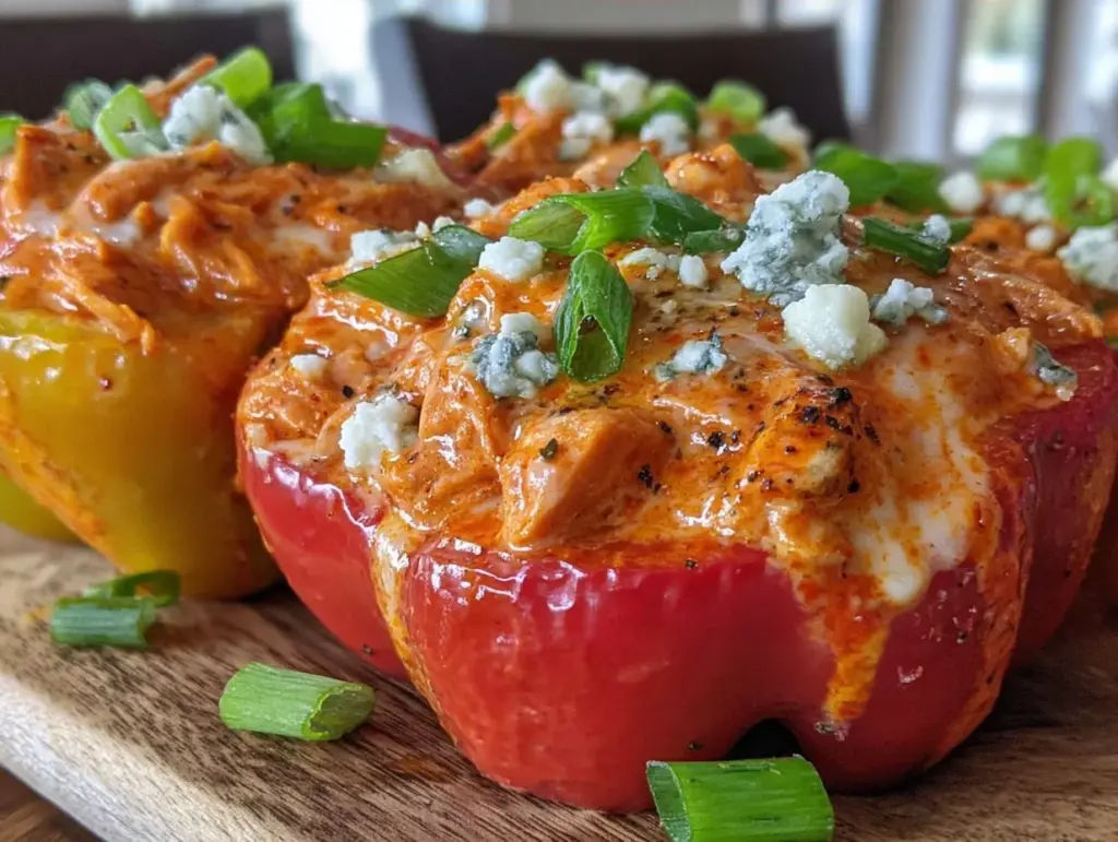 Home 3 game day buffalo chicken stuffed peppers - featured image