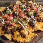 game day sheet pan nachos with ground turkey - featured image
