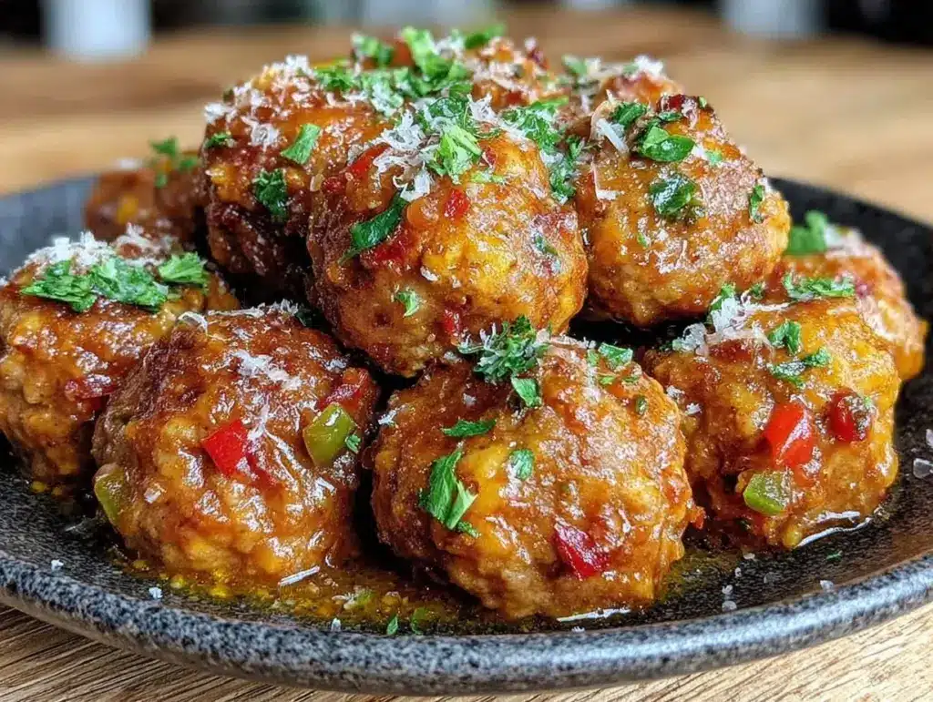 Game Day Slow Cooker Buffalo Chicken Meatballs - featured image