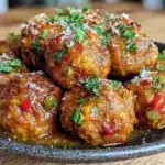 Game Day Slow Cooker Buffalo Chicken Meatballs - featured image