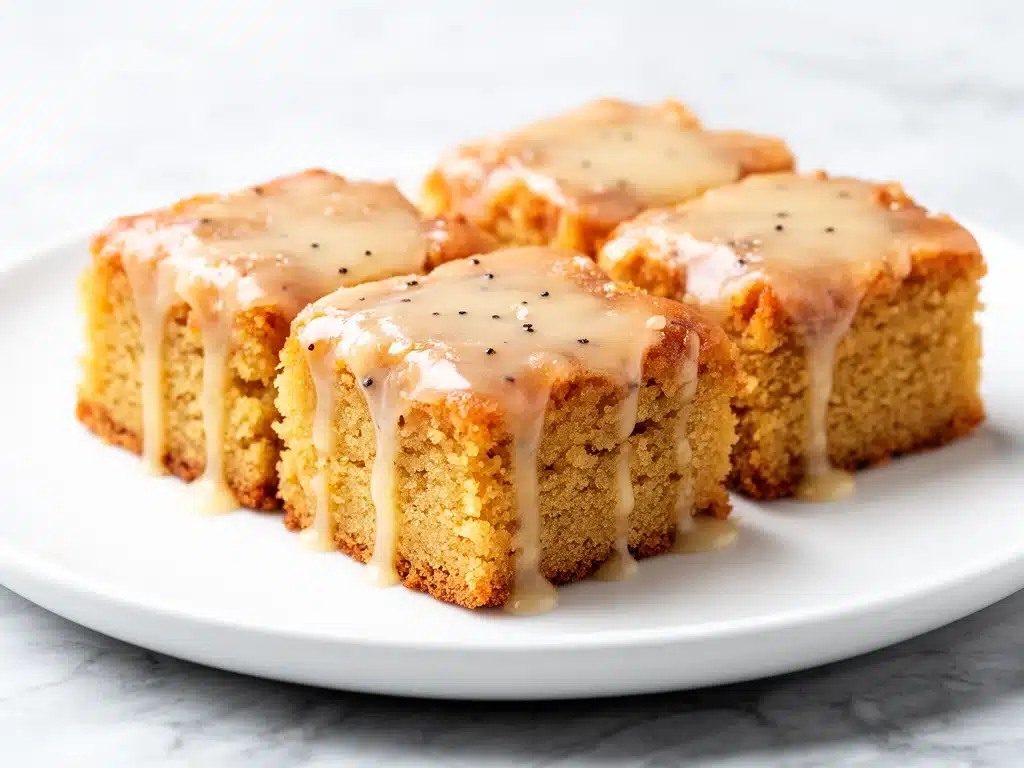 Home 3 Glazed Brown Butter Blondie Bars - featured image
