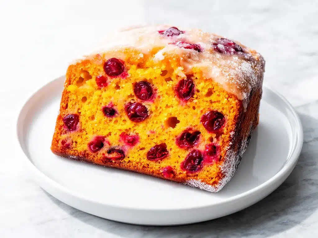 Home 1 Glazed Orange Cranberry Loaf Cake - featured image