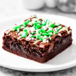 gooey chocolate peppermint brownie bars - featured image