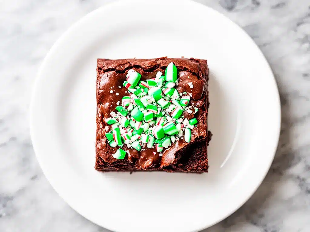 Gooey Chocolate Peppermint Brownie Bars: 5-Ingredient Easy Recipe 4 gooey chocolate peppermint brownie bars preparation steps