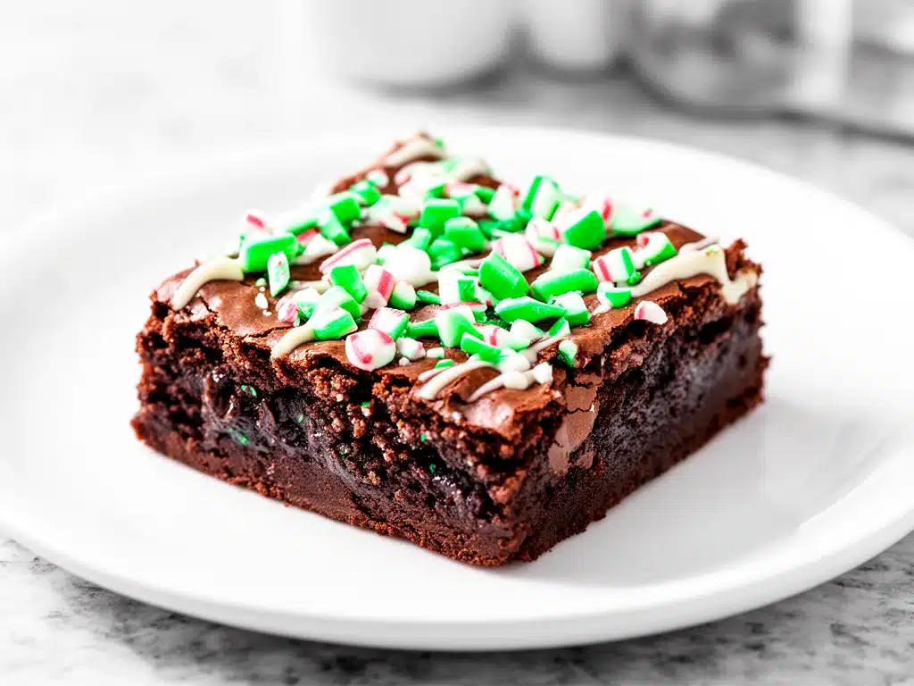 Home 3 gooey chocolate peppermint brownie bars - featured image