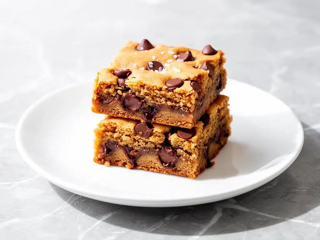 Home 4 gooey peanut butter blondies with chocolate chips - featured image