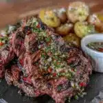 grilled flank steak with chimichurri - featured image