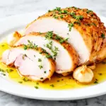 herb roasted garlic butter turkey breast - featured image