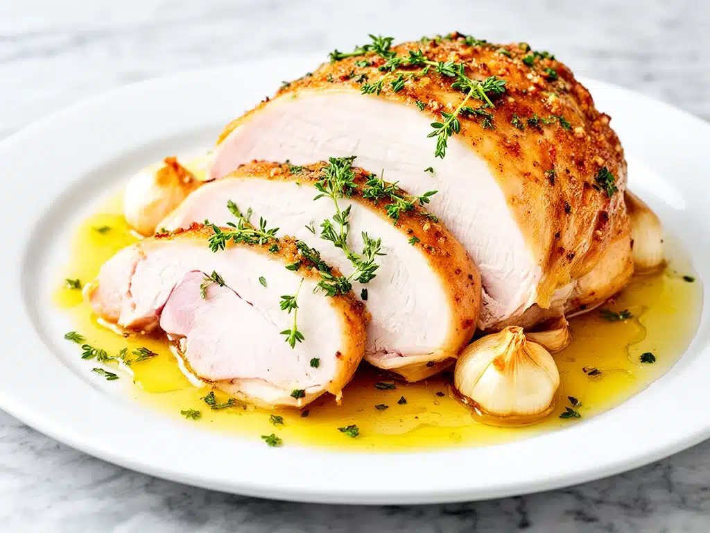 Home 4 herb roasted garlic butter turkey breast - featured image