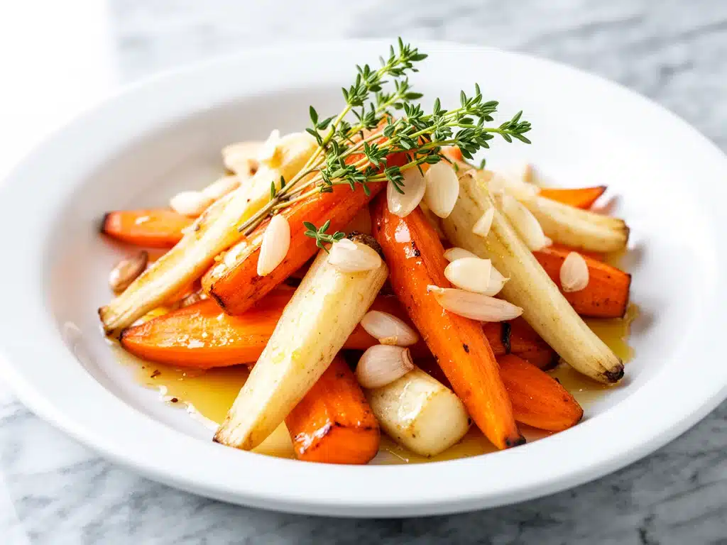 Home 3 honey roasted garlic butter carrots and parsnips - featured image